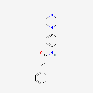 molecular formula C20H25N3O B4067992 N-[4-(4-methylpiperazin-1-yl)phenyl]-3-phenylpropanamide 