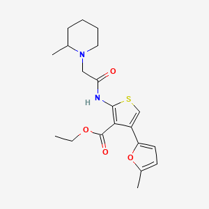 molecular formula C20H26N2O4S B4068091 Ethyl 4-(5-methylfuran-2-yl)-2-[[2-(2-methylpiperidin-1-yl)acetyl]amino]thiophene-3-carboxylate 