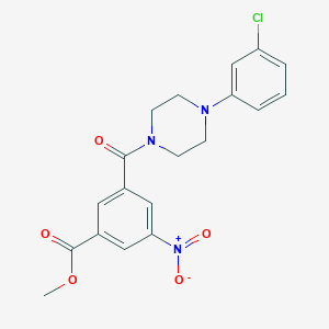 molecular formula C19H18ClN3O5 B406843 METHYL 3-{[4-(3-CHLOROPHENYL)PIPERAZINO]CARBONYL}-5-NITROBENZOATE 