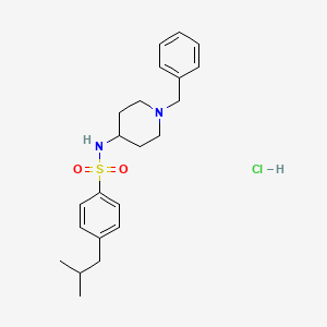molecular formula C22H31ClN2O2S B4068430 N-(1-benzylpiperidin-4-yl)-4-(2-methylpropyl)benzenesulfonamide;hydrochloride 