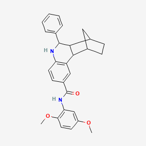molecular formula C29H30N2O3 B4068860 N-(2,5-dimethoxyphenyl)-6-phenyl-5,6,6a,7,8,9,10,10a-octahydro-7,10-methanophenanthridine-2-carboxamide 