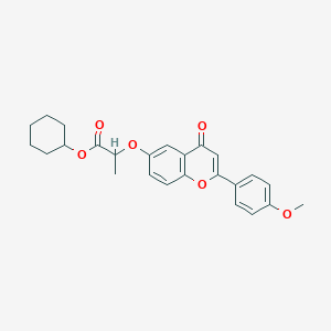 molecular formula C25H26O6 B4069049 Cyclohexyl 2-[2-(4-methoxyphenyl)-4-oxochromen-6-yl]oxypropanoate 