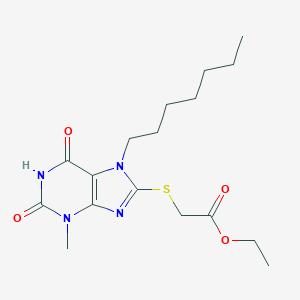 molecular formula C17H26N4O4S B406921 ethyl 7-dihydro-1H-purine-2,6-dione CAS No. 303969-07-5