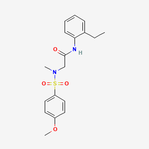 molecular formula C18H22N2O4S B4069419 N-(2-ethylphenyl)-N~2~-[(4-methoxyphenyl)sulfonyl]-N~2~-methylglycinamide 