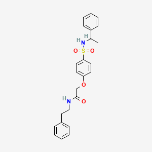molecular formula C24H26N2O4S B4069474 N-(2-phenylethyl)-2-[4-(1-phenylethylsulfamoyl)phenoxy]acetamide 