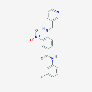 molecular formula C20H18N4O4 B4069778 N-(3-methoxyphenyl)-3-nitro-4-(pyridin-3-ylmethylamino)benzamide 