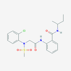 molecular formula C20H24ClN3O4S B4070253 N-(butan-2-yl)-2-{[N-(2-chlorophenyl)-N-(methylsulfonyl)glycyl]amino}benzamide CAS No. 663162-76-3