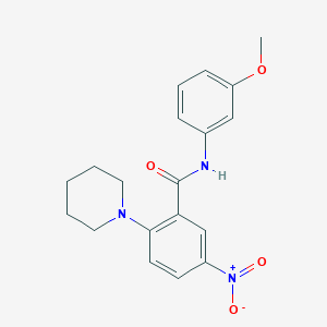 molecular formula C19H21N3O4 B4070572 N-(3-methoxyphenyl)-5-nitro-2-piperidin-1-ylbenzamide 