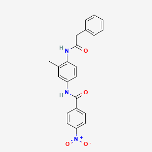 molecular formula C22H19N3O4 B4070702 N-[3-methyl-4-[(2-phenylacetyl)amino]phenyl]-4-nitrobenzamide 