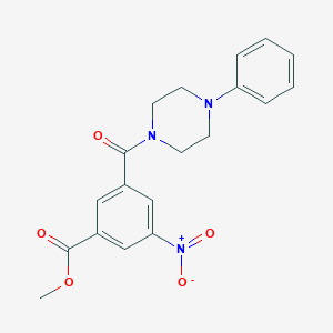 molecular formula C19H19N3O5 B407074 Methyl 3-nitro-5-(4-phenylpiperazine-1-carbonyl)benzoate 