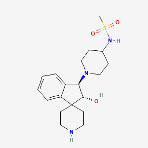 molecular formula C19H29N3O3S B4070851 N-[1-[(1R,2R)-2-hydroxyspiro[1,2-dihydroindene-3,4'-piperidine]-1-yl]piperidin-4-yl]methanesulfonamide 