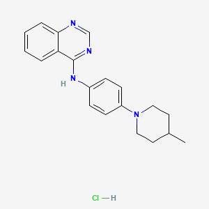 molecular formula C20H23ClN4 B4070889 N-[4-(4-methyl-1-piperidinyl)phenyl]-4-quinazolinamine hydrochloride 