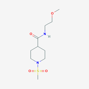 molecular formula C10H20N2O4S B4071002 N~4~-(2-METHOXYETHYL)-1-(METHYLSULFONYL)-4-PIPERIDINECARBOXAMIDE 