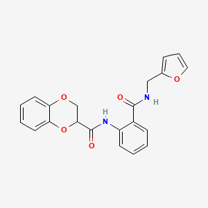 molecular formula C21H18N2O5 B4071035 N-{2-[(furan-2-ylmethyl)carbamoyl]phenyl}-2,3-dihydro-1,4-benzodioxine-2-carboxamide 