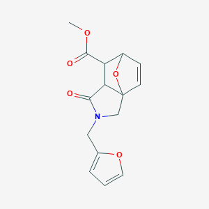 molecular formula C15H15NO5 B4071591 Methyl 2-(furan-2-ylmethyl)-1-oxo-1,2,3,6,7,7a-hexahydro-3a,6-epoxyisoindole-7-carboxylate 