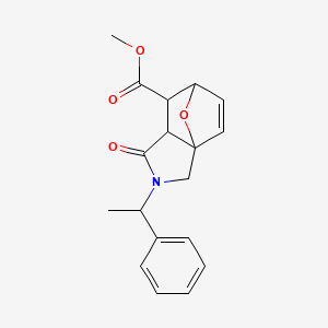 molecular formula C18H19NO4 B4071695 Methyl 1-oxo-2-(1-phenylethyl)-1,2,3,6,7,7a-hexahydro-3a,6-epoxyisoindole-7-carboxylate 