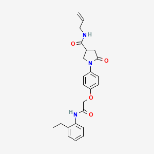 molecular formula C24H27N3O4 B4071723 N-allyl-1-(4-{2-[(2-ethylphenyl)amino]-2-oxoethoxy}phenyl)-5-oxo-3-pyrrolidinecarboxamide 