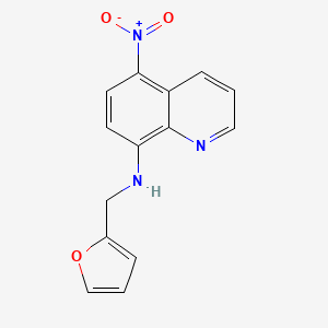 molecular formula C14H11N3O3 B4071775 N-(furan-2-ylmethyl)-5-nitroquinolin-8-amine 