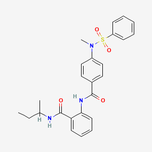molecular formula C25H27N3O4S B4072078 N-(butan-2-yl)-2-[({4-[methyl(phenylsulfonyl)amino]phenyl}carbonyl)amino]benzamide 