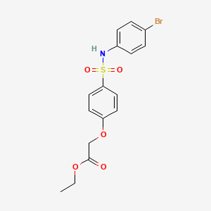 molecular formula C16H16BrNO5S B4072134 Ethyl 2-[4-[(4-bromophenyl)sulfamoyl]phenoxy]acetate 