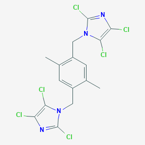 molecular formula C16H12Cl6N4 B407221 2,4,5-TRICHLORO-1-({2,5-DIMETHYL-4-[(2,4,5-TRICHLOROIMIDAZOL-1-YL)METHYL]PHENYL}METHYL)IMIDAZOLE CAS No. 332056-13-0