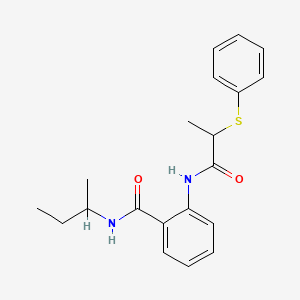 molecular formula C20H24N2O2S B4072310 N-butan-2-yl-2-(2-phenylsulfanylpropanoylamino)benzamide 