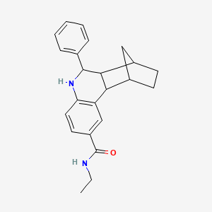 molecular formula C23H26N2O B4072336 N-ethyl-6-phenyl-5,6,6a,7,8,9,10,10a-octahydro-7,10-methanophenanthridine-2-carboxamide 