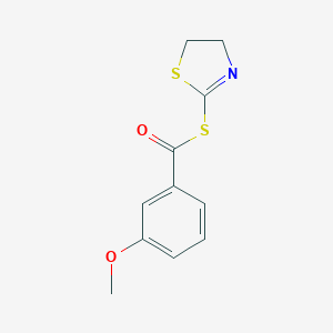 molecular formula C11H11NO2S2 B407239 S-(4,5-dihydro-1,3-thiazol-2-yl) 3-methoxybenzenecarbothioate 