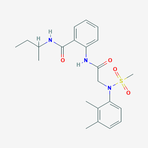 molecular formula C22H29N3O4S B4072437 N-butan-2-yl-2-[[2-(2,3-dimethyl-N-methylsulfonylanilino)acetyl]amino]benzamide 