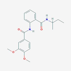 molecular formula C20H24N2O4 B4072445 N-[2-(butan-2-ylcarbamoyl)phenyl]-3,4-dimethoxybenzamide 