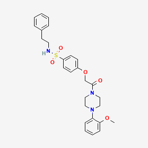molecular formula C27H31N3O5S B4072546 4-[2-[4-(2-methoxyphenyl)piperazin-1-yl]-2-oxoethoxy]-N-(2-phenylethyl)benzenesulfonamide 