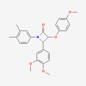 molecular formula C26H27NO5 B4072671 4-(3,4-dimethoxyphenyl)-1-(3,4-dimethylphenyl)-3-(4-methoxyphenoxy)azetidin-2-one 