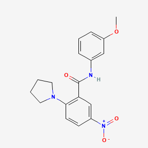 molecular formula C18H19N3O4 B4072710 N-(3-methoxyphenyl)-5-nitro-2-pyrrolidin-1-ylbenzamide 