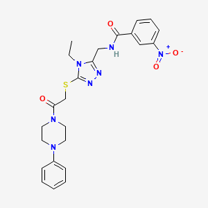 molecular formula C24H27N7O4S B4072745 N-[[4-ethyl-5-[2-oxo-2-(4-phenylpiperazin-1-yl)ethyl]sulfanyl-1,2,4-triazol-3-yl]methyl]-3-nitrobenzamide 