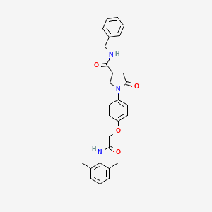 molecular formula C29H31N3O4 B4072887 N-BENZYL-5-OXO-1-(4-{[(2,4,6-TRIMETHYLPHENYL)CARBAMOYL]METHOXY}PHENYL)PYRROLIDINE-3-CARBOXAMIDE 