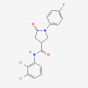 molecular formula C17H13Cl2FN2O2 B4073182 N-(2,3-dichlorophenyl)-1-(4-fluorophenyl)-5-oxopyrrolidine-3-carboxamide 