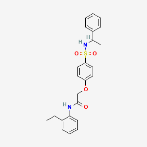 molecular formula C24H26N2O4S B4073183 N-(2-ethylphenyl)-2-[4-(1-phenylethylsulfamoyl)phenoxy]acetamide 