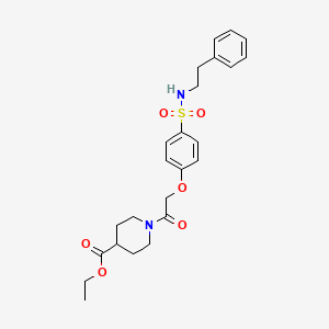 molecular formula C24H30N2O6S B4073360 Ethyl 1-[2-[4-(2-phenylethylsulfamoyl)phenoxy]acetyl]piperidine-4-carboxylate 