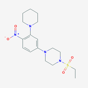 molecular formula C17H26N4O4S B4073554 1-(Ethylsulfonyl)-4-[4-nitro-3-(piperidin-1-yl)phenyl]piperazine 