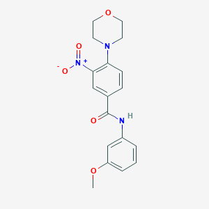 molecular formula C18H19N3O5 B4073615 N-(3-methoxyphenyl)-4-(morpholin-4-yl)-3-nitrobenzamide 