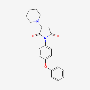 molecular formula C21H22N2O3 B4073663 1-(4-Phenoxyphenyl)-3-piperidin-1-ylpyrrolidine-2,5-dione 