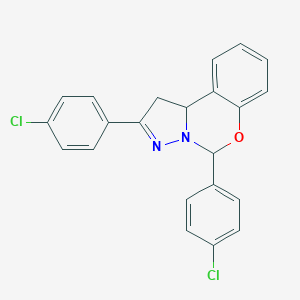 molecular formula C22H16Cl2N2O B407369 2,5-Bis(4-chlorophenyl)-1,10b-dihydropyrazolo[1,5-c][1,3]benzoxazine 