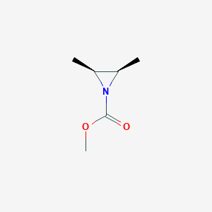 molecular formula C6H11NO2 B040737 methyl (2R,3S)-2,3-dimethylaziridine-1-carboxylate CAS No. 116471-08-0