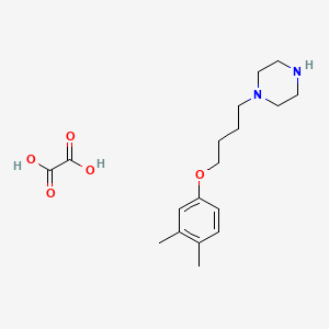 molecular formula C18H28N2O5 B4073755 1-[4-(3,4-Dimethylphenoxy)butyl]piperazine;oxalic acid 
