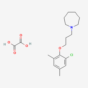 molecular formula C19H28ClNO5 B4073790 1-[3-(2-Chloro-4,6-dimethylphenoxy)propyl]azepane;oxalic acid 