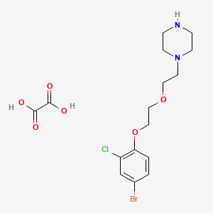 molecular formula C16H22BrClN2O6 B4073867 1-[2-[2-(4-Bromo-2-chlorophenoxy)ethoxy]ethyl]piperazine;oxalic acid 