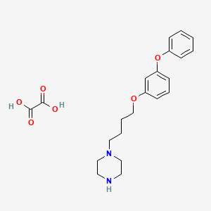 molecular formula C22H28N2O6 B4073900 Oxalic acid;1-[4-(3-phenoxyphenoxy)butyl]piperazine 