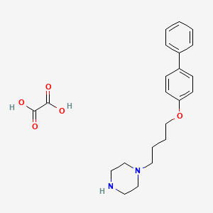 molecular formula C22H28N2O5 B4073984 Oxalic acid;1-[4-(4-phenylphenoxy)butyl]piperazine 