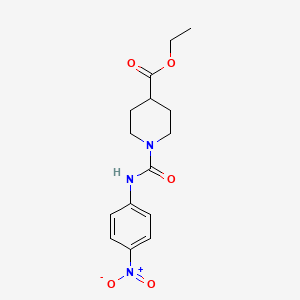 molecular formula C15H19N3O5 B4074003 Ethyl 1-[(4-nitrophenyl)carbamoyl]piperidine-4-carboxylate 