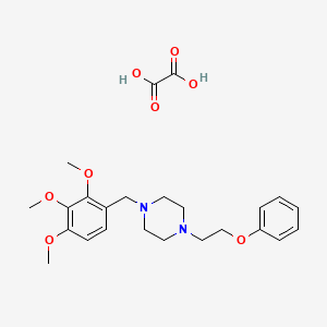 molecular formula C24H32N2O8 B4074040 Oxalic acid;1-(2-phenoxyethyl)-4-[(2,3,4-trimethoxyphenyl)methyl]piperazine 